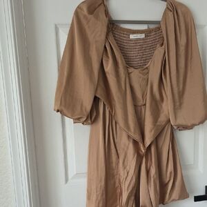 Mustard Seed Beige Smocked Dress